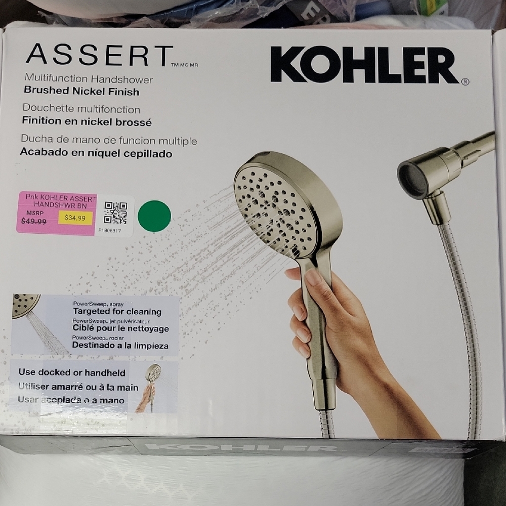 Kohler Assert Brushed Nickel Handshower - Brushed Nickel